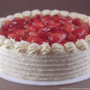 Torta fría de fresas