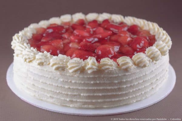 Torta fría de fresas