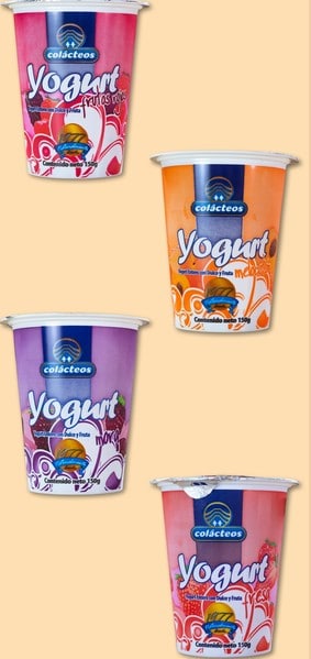 yogurts de frutas colácteos
